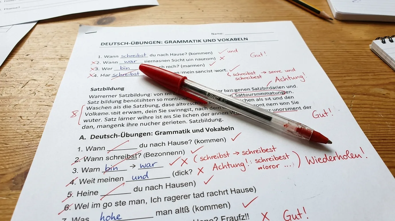 TL;DR: >Typical mistakes of German learners
